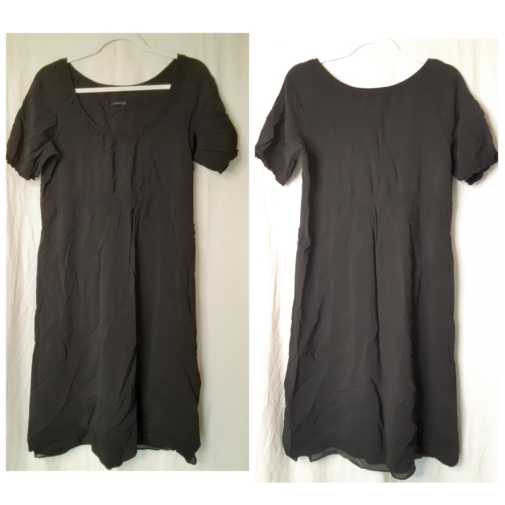 Theory Silk Blend Black Dress
